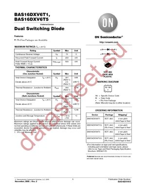 BAS16DXV6T1G datasheet  